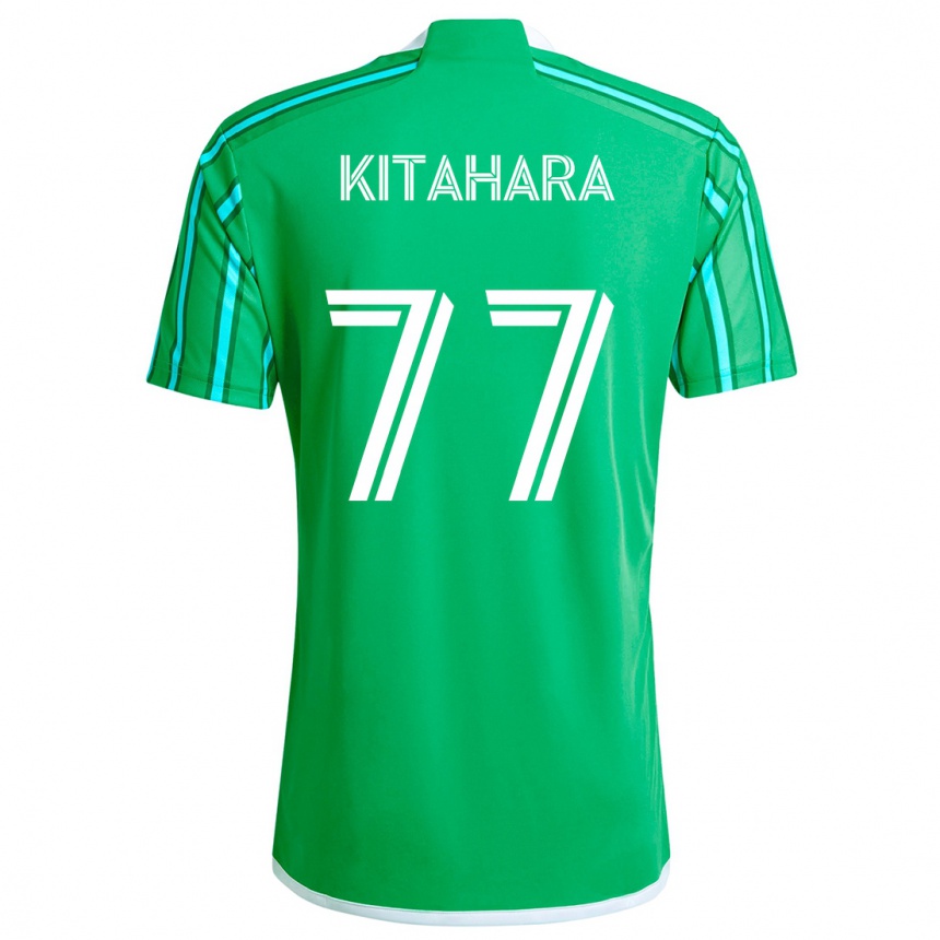 Niño Fútbol Camiseta Sota Kitahara #77 Verde Blanco 1ª Equipación 2024/25 México