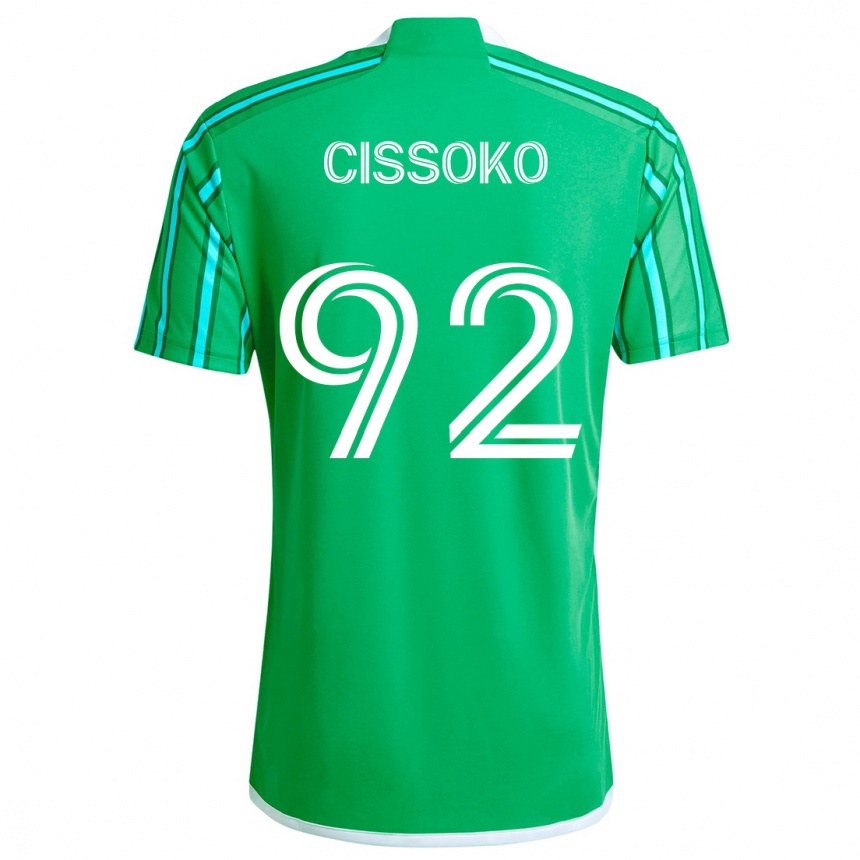 Niño Fútbol Camiseta Abdoulaye Cissoko #92 Verde Blanco 1ª Equipación 2024/25 México