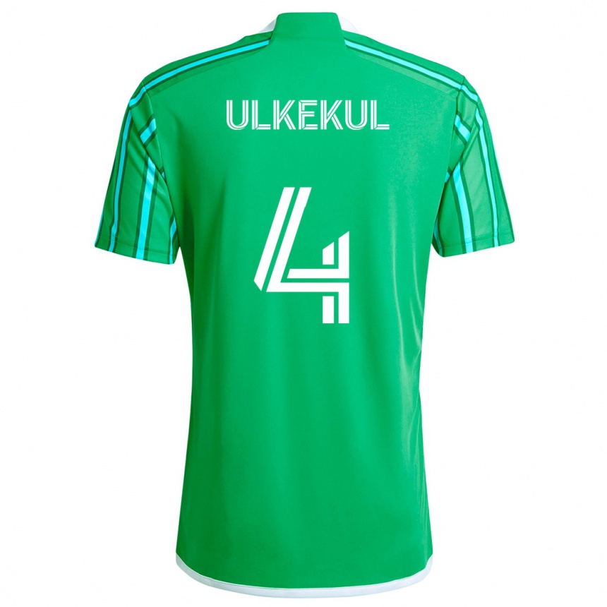 Niño Fútbol Camiseta Jodi Ulkekul #4 Verde Blanco 1ª Equipación 2024/25 México