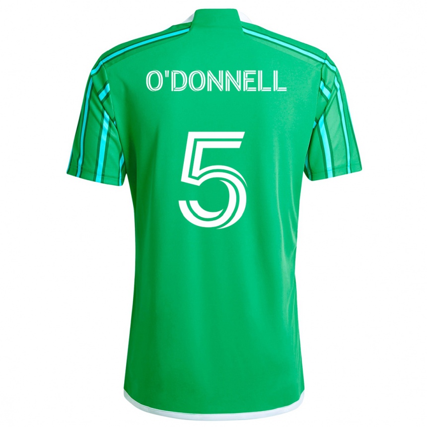 Niño Fútbol Camiseta Kristina O'donnell #5 Verde Blanco 1ª Equipación 2024/25 México