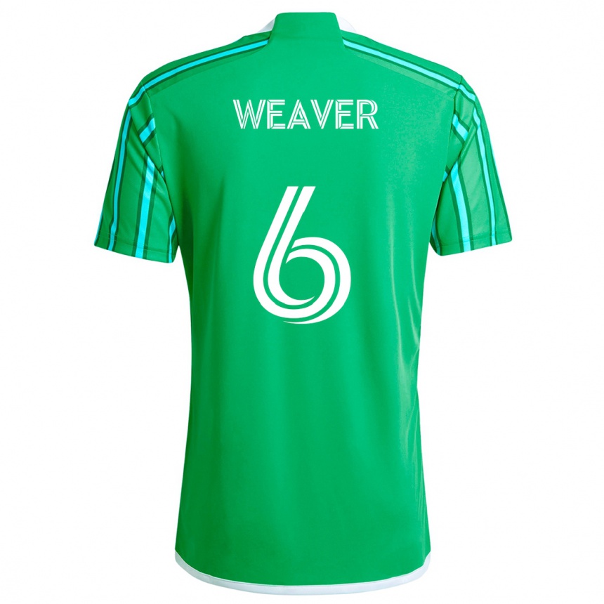 Niño Fútbol Camiseta Morgan Weaver #6 Verde Blanco 1ª Equipación 2024/25 México