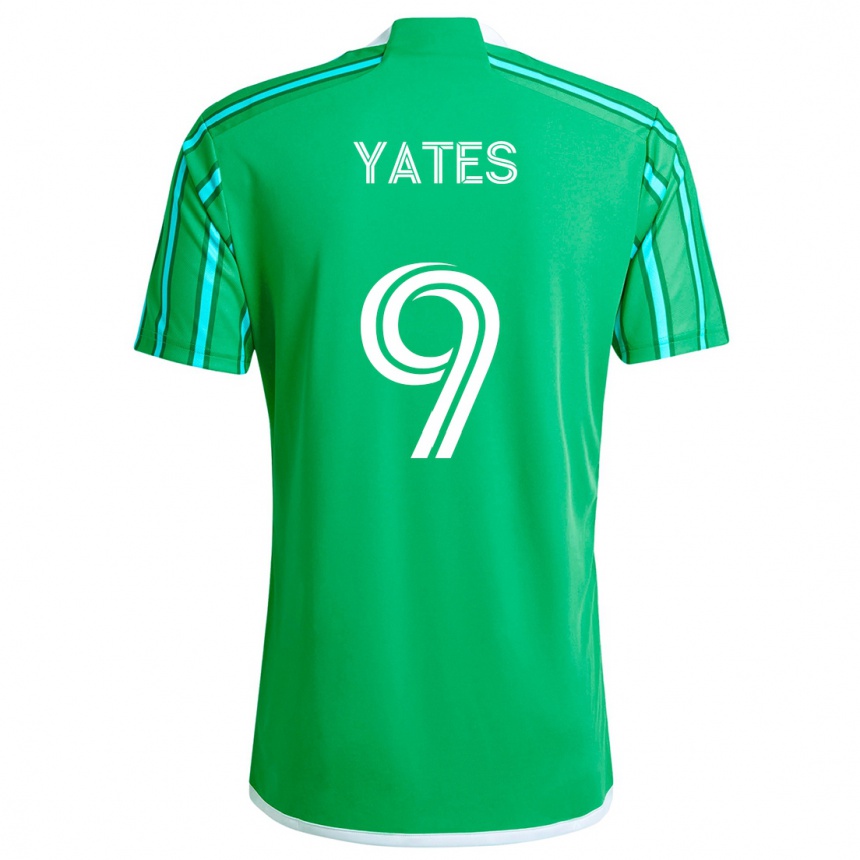 Niño Fútbol Camiseta Summer Yates #9 Verde Blanco 1ª Equipación 2024/25 México