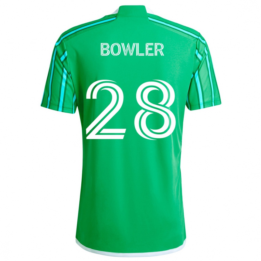 Niño Fútbol Camiseta Rachel Bowler #28 Verde Blanco 1ª Equipación 2024/25 México