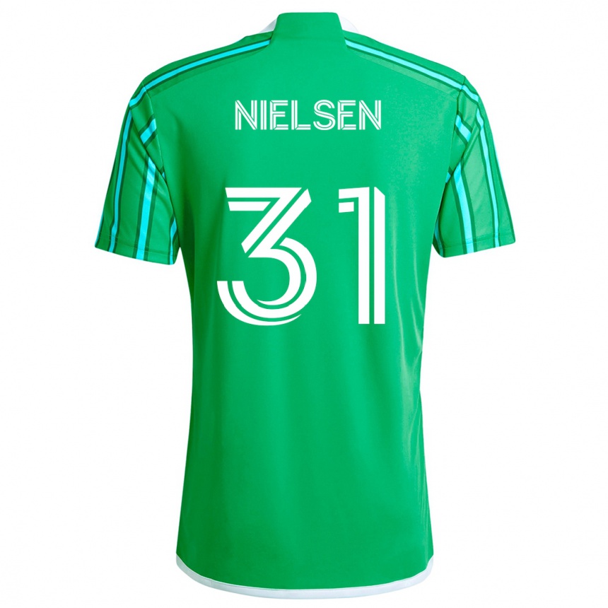 Niño Fútbol Camiseta Madeline Nielsen #31 Verde Blanco 1ª Equipación 2024/25 México