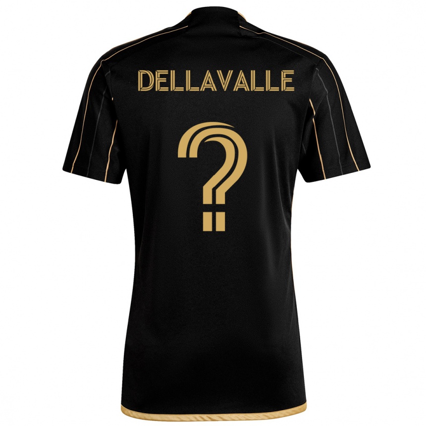 Niño Fútbol Camiseta Lorenzo Dellavalle #0 Oro Negro 1ª Equipación 2024/25 México