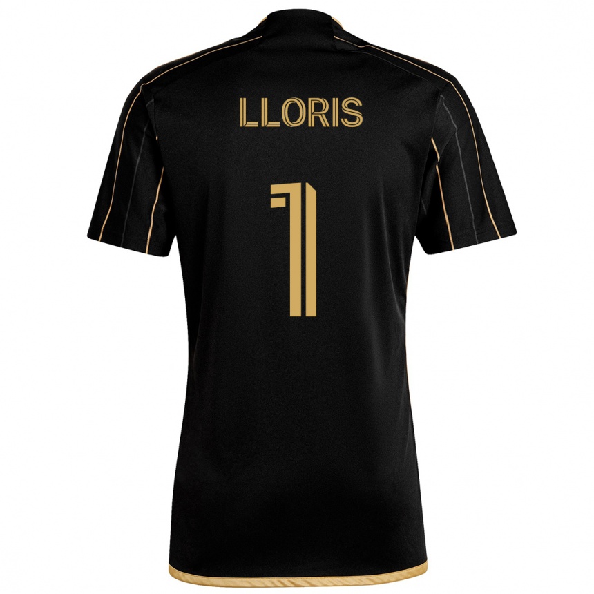 Niño Fútbol Camiseta Hugo Lloris #1 Oro Negro 1ª Equipación 2024/25 México