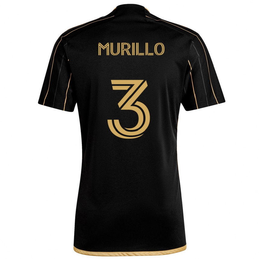 Niño Fútbol Camiseta Jesús Murillo #3 Oro Negro 1ª Equipación 2024/25 México