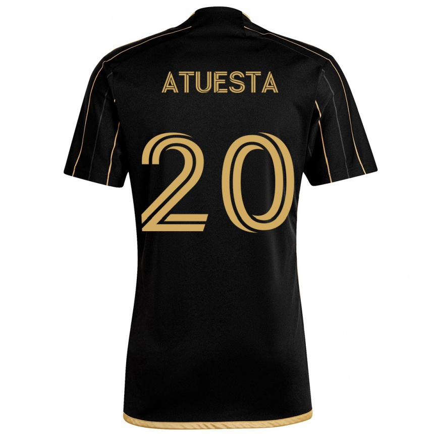 Niño Fútbol Camiseta Eduard Atuesta #20 Oro Negro 1ª Equipación 2024/25 México