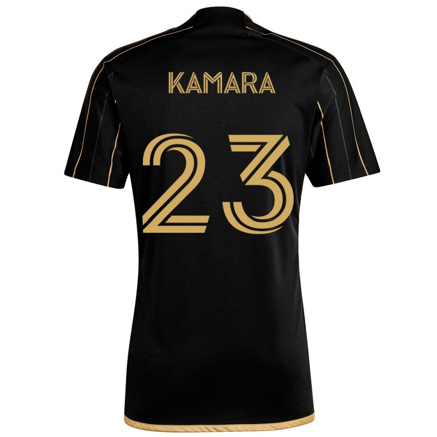 Niño Fútbol Camiseta Kei Kamara #23 Oro Negro 1ª Equipación 2024/25 México