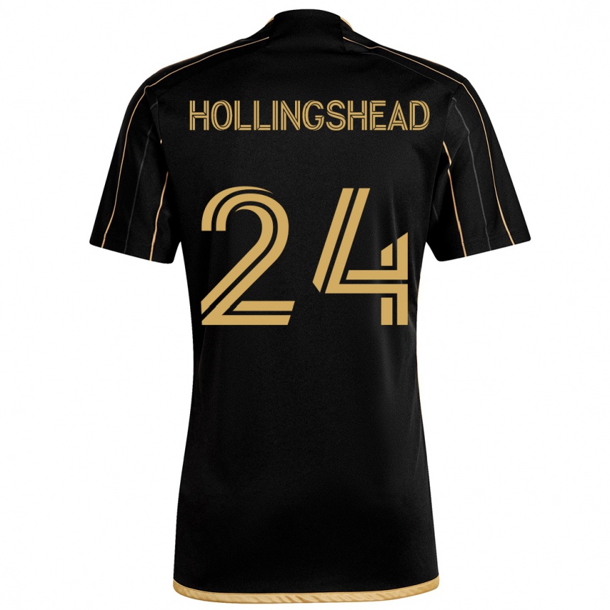 Niño Fútbol Camiseta Ryan Hollingshead #24 Oro Negro 1ª Equipación 2024/25 México