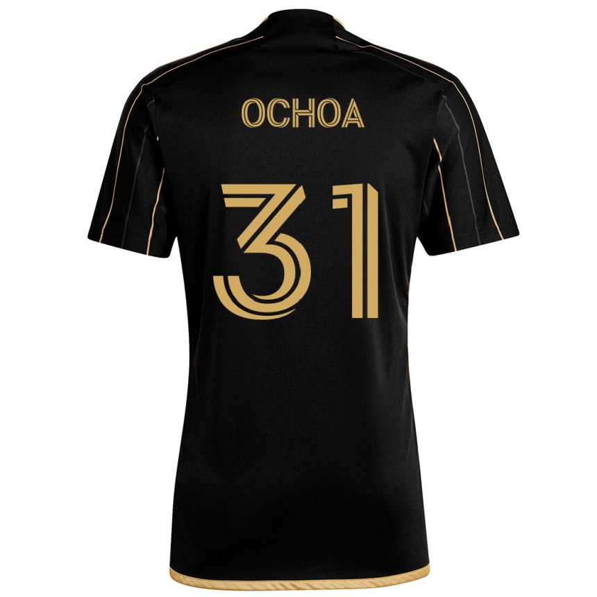 Niño Fútbol Camiseta David Ochoa #31 Oro Negro 1ª Equipación 2024/25 México