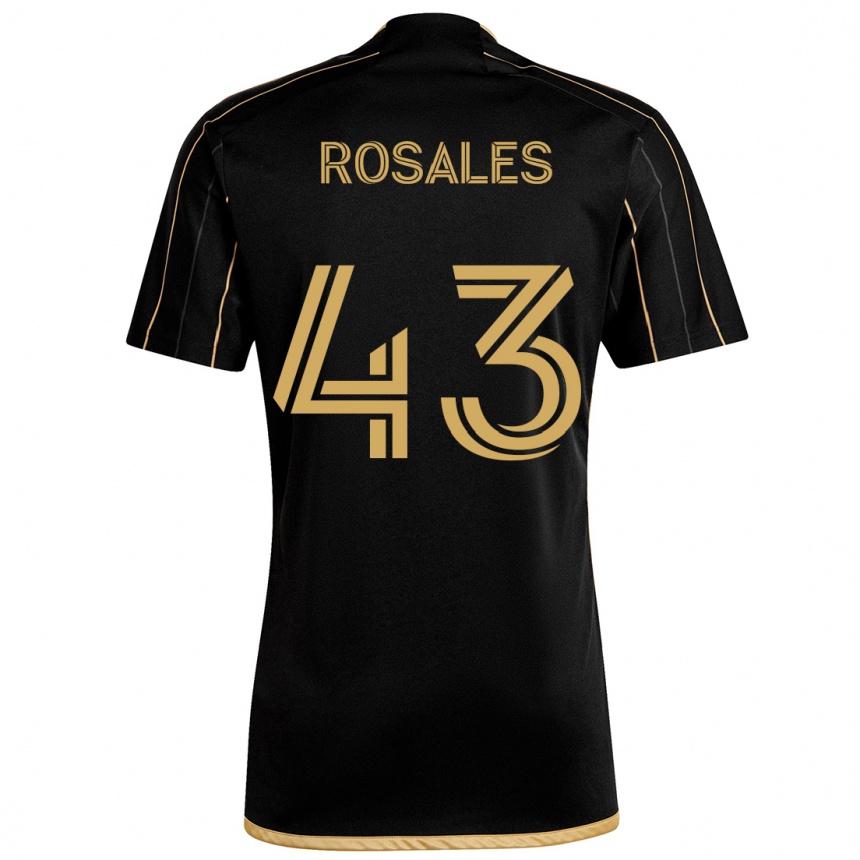 Niño Fútbol Camiseta Diego Rosales #43 Oro Negro 1ª Equipación 2024/25 México