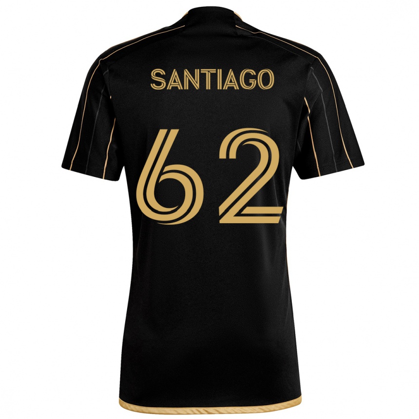 Niño Fútbol Camiseta Joshua Santiago #62 Oro Negro 1ª Equipación 2024/25 México