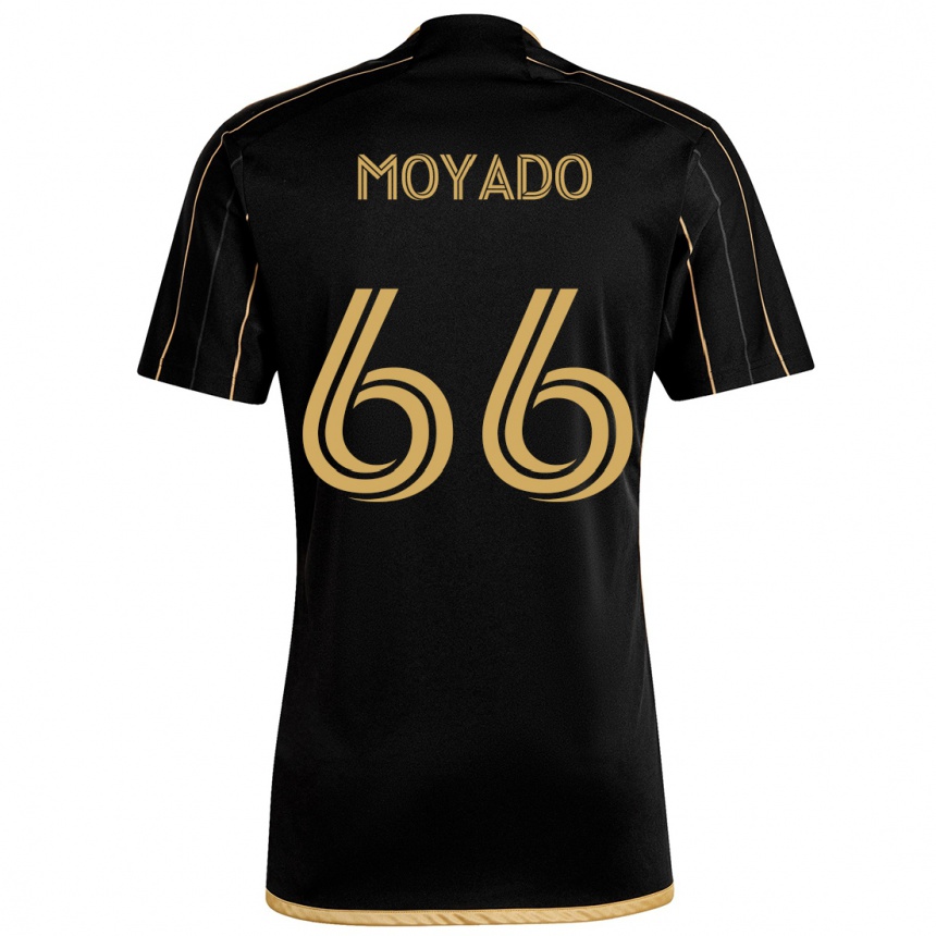 Niño Fútbol Camiseta Bryan Moyado #66 Oro Negro 1ª Equipación 2024/25 México