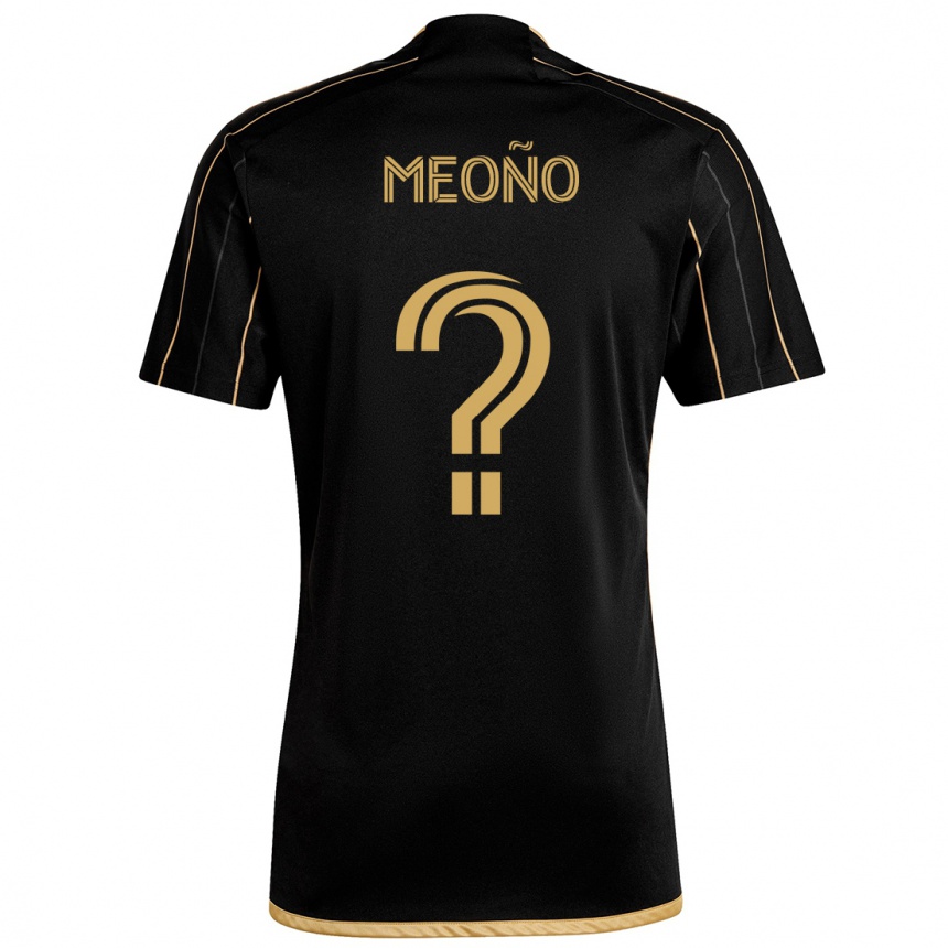 Niño Fútbol Camiseta Aaron Meoño #0 Oro Negro 1ª Equipación 2024/25 México