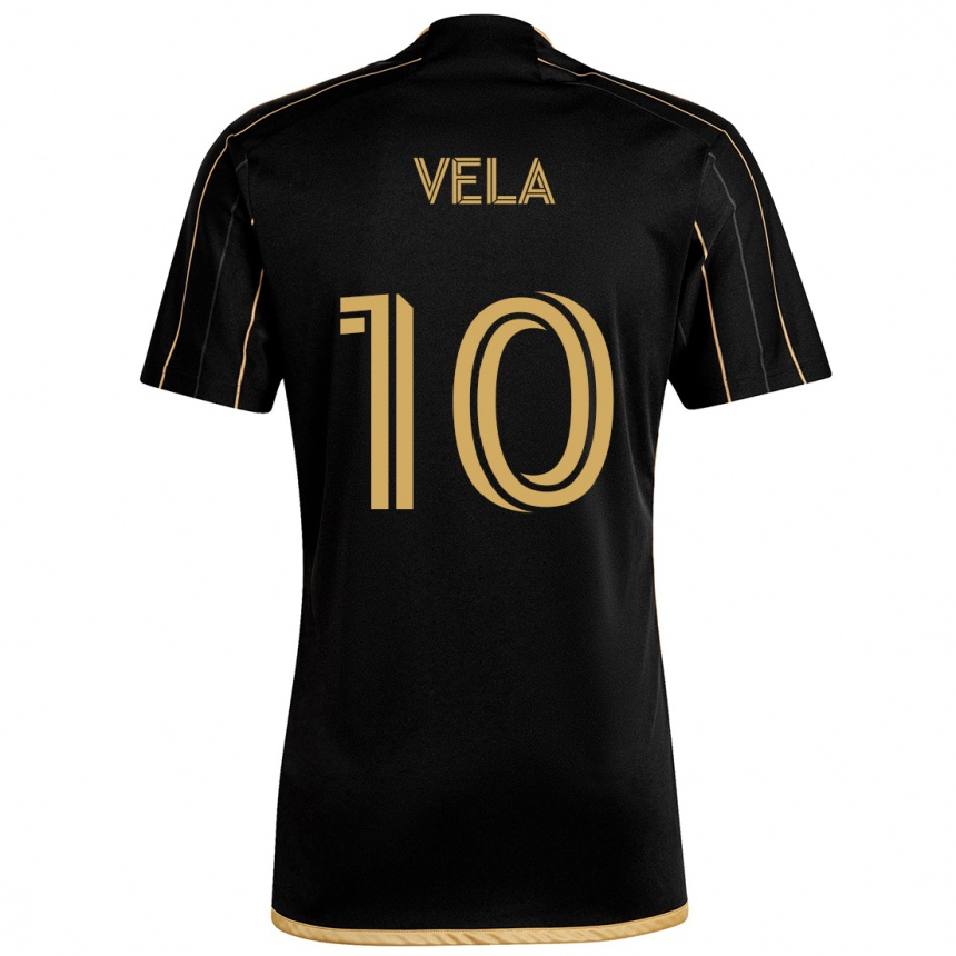 Niño Fútbol Camiseta Carlos Vela #10 Oro Negro 1ª Equipación 2024/25 México