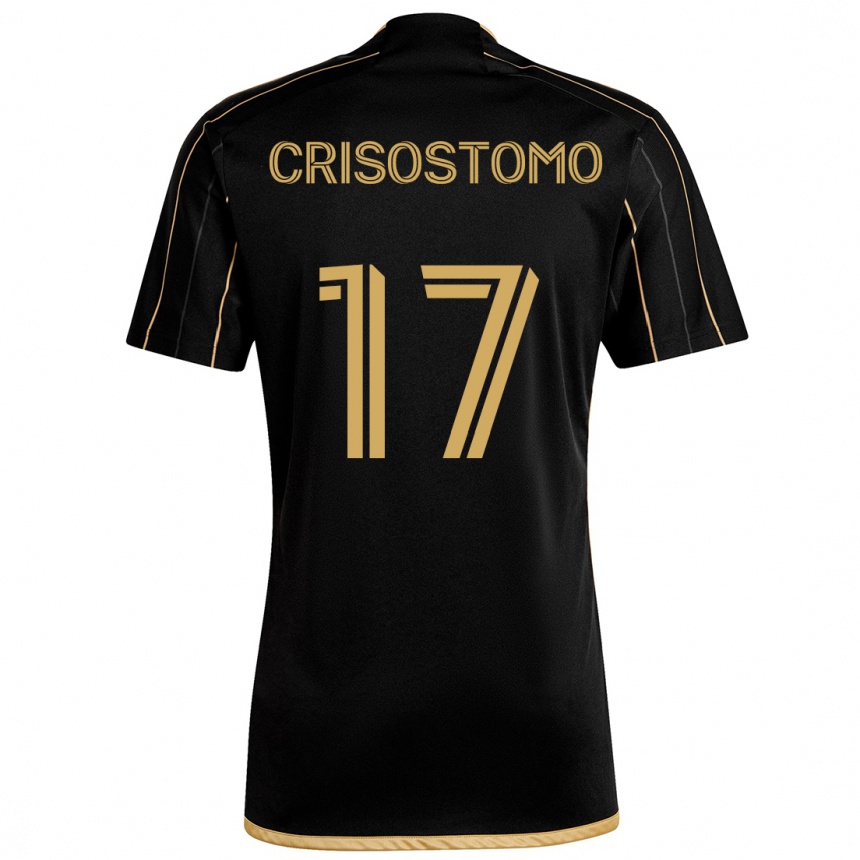 Niño Fútbol Camiseta Danny Crisostomo #17 Oro Negro 1ª Equipación 2024/25 México