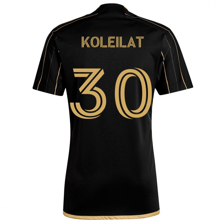 Niño Fútbol Camiseta Jassem Koleilat #30 Oro Negro 1ª Equipación 2024/25 México