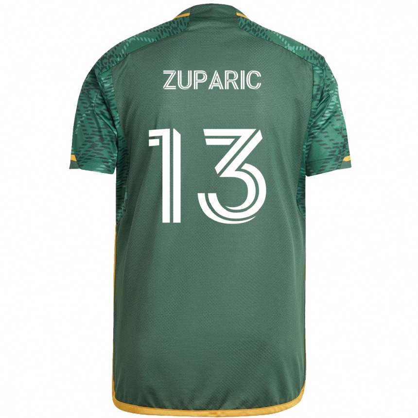 Niño Fútbol Camiseta Dario Zuparic #13 Verde Naranja 1ª Equipación 2024/25 México