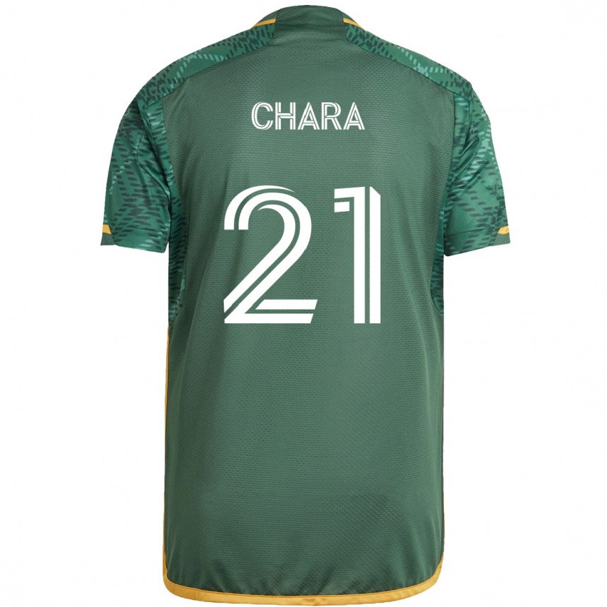 Niño Fútbol Camiseta Diego Chará #21 Verde Naranja 1ª Equipación 2024/25 México