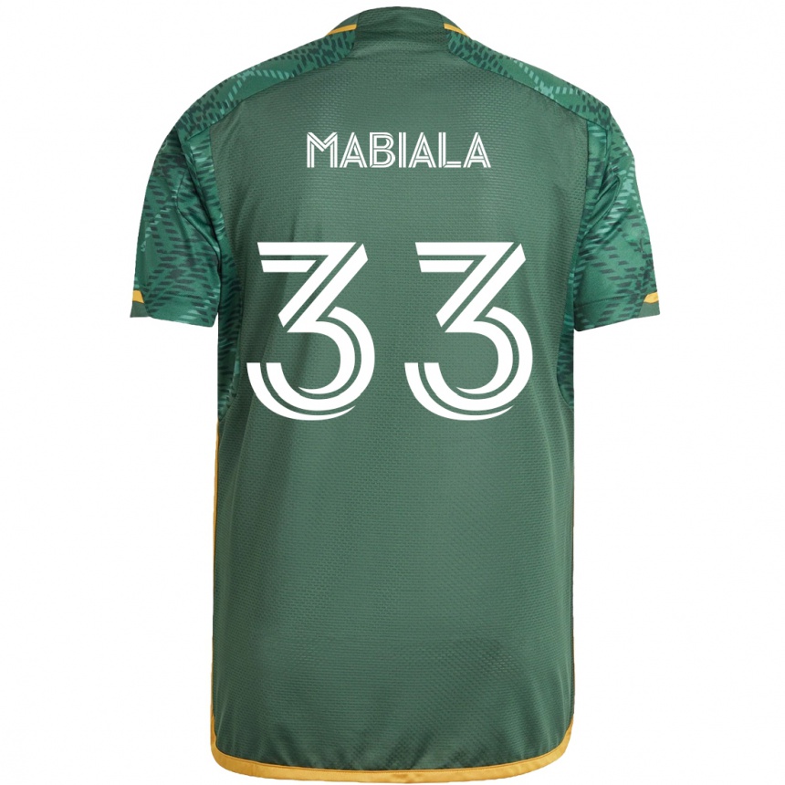 Niño Fútbol Camiseta Larrys Mabiala #33 Verde Naranja 1ª Equipación 2024/25 México