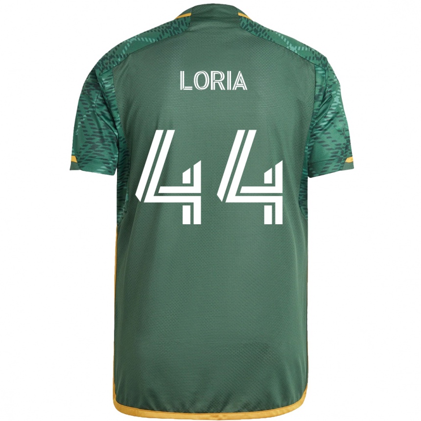 Niño Fútbol Camiseta Marvin Loría #44 Verde Naranja 1ª Equipación 2024/25 México