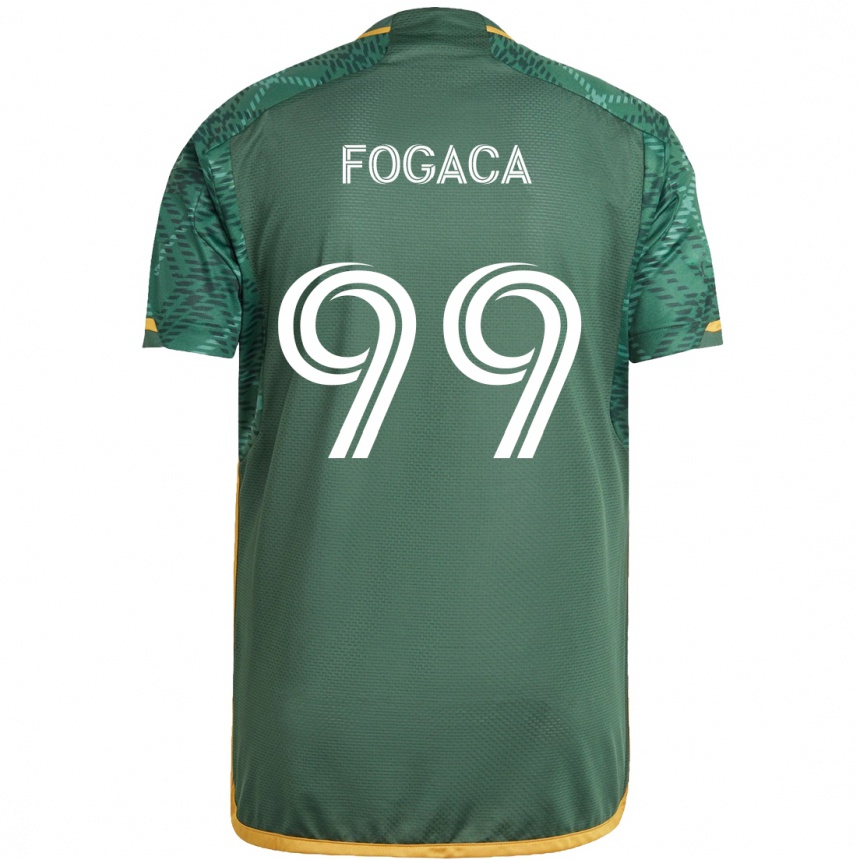 Niño Fútbol Camiseta Nathan Fogaça #99 Verde Naranja 1ª Equipación 2024/25 México