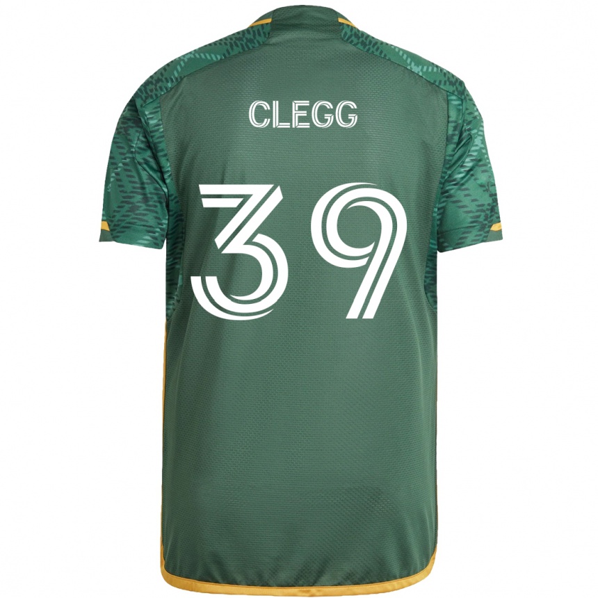 Niño Fútbol Camiseta Tyler Clegg #39 Verde Naranja 1ª Equipación 2024/25 México