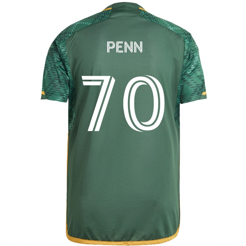 Niño Fútbol Camiseta Josh Penn #70 Verde Naranja 1ª Equipación 2024/25 México