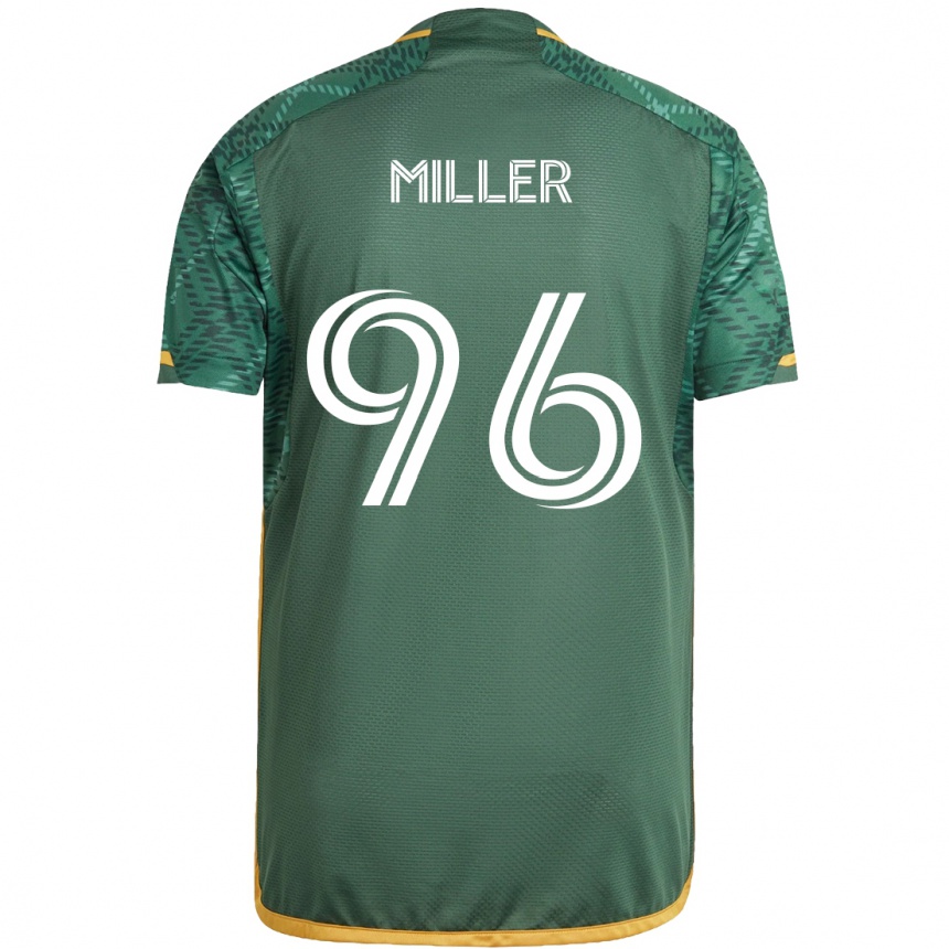 Niño Fútbol Camiseta Carver Miller #96 Verde Naranja 1ª Equipación 2024/25 México