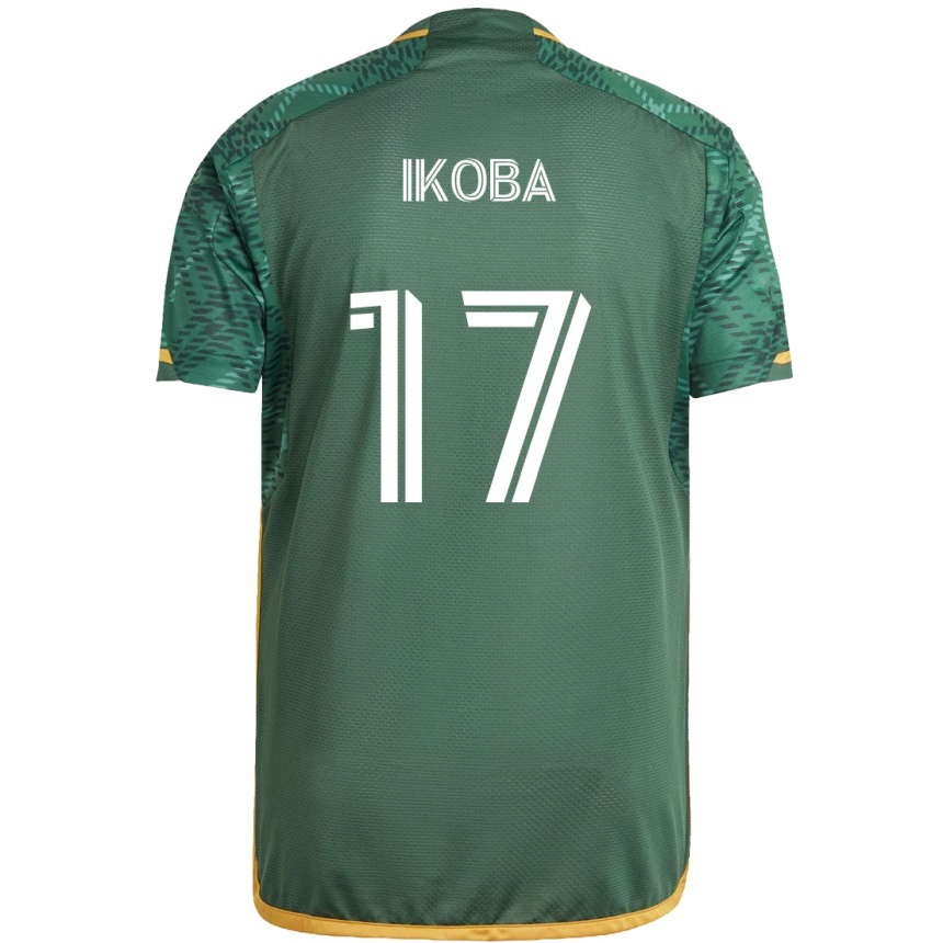 Niño Fútbol Camiseta Tega Ikoba #17 Verde Naranja 1ª Equipación 2024/25 México