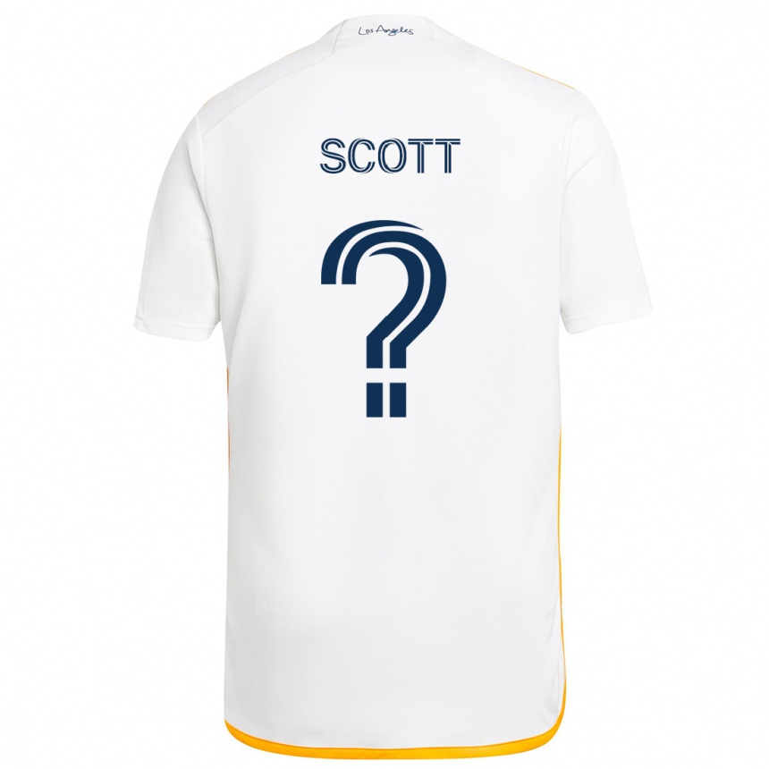 Niño Fútbol Camiseta Brady Scott #0 Blanco Amarillo 1ª Equipación 2024/25 México