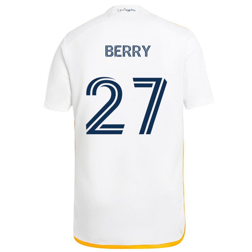 Niño Fútbol Camiseta Miguel Berry #27 Blanco Amarillo 1ª Equipación 2024/25 México