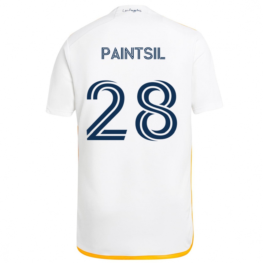 Niño Fútbol Camiseta Joseph Paintsil #28 Blanco Amarillo 1ª Equipación 2024/25 México