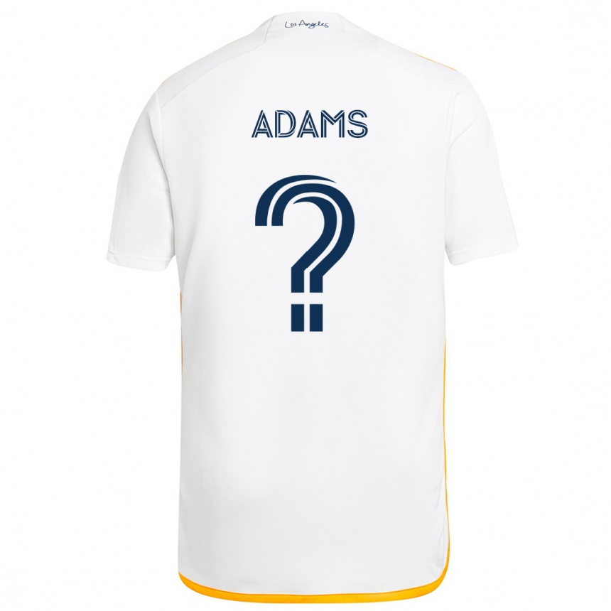 Niño Fútbol Camiseta Lucca Adams #0 Blanco Amarillo 1ª Equipación 2024/25 México