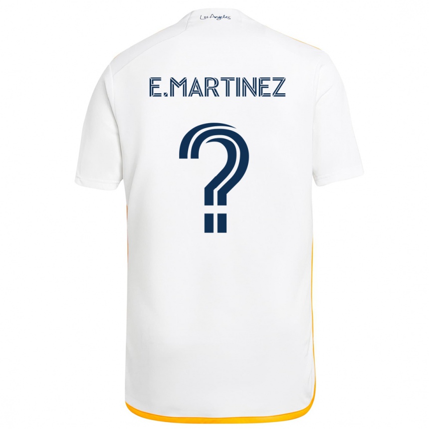 Niño Fútbol Camiseta Enrique Martinez #0 Blanco Amarillo 1ª Equipación 2024/25 México