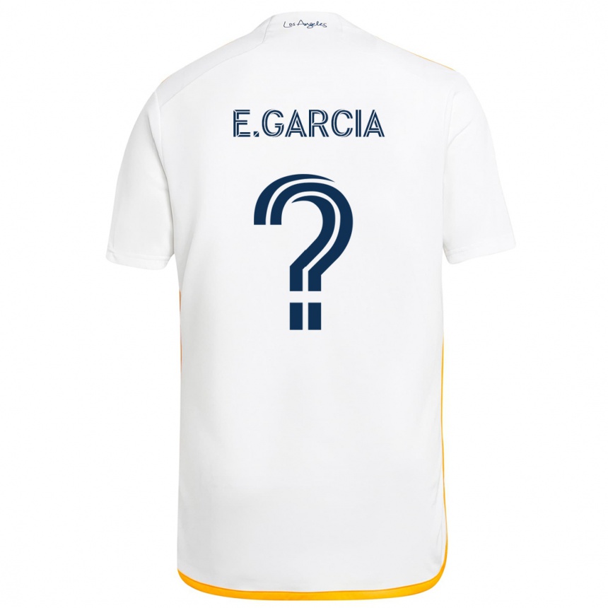 Niño Fútbol Camiseta Emiliano Garcia #0 Blanco Amarillo 1ª Equipación 2024/25 México