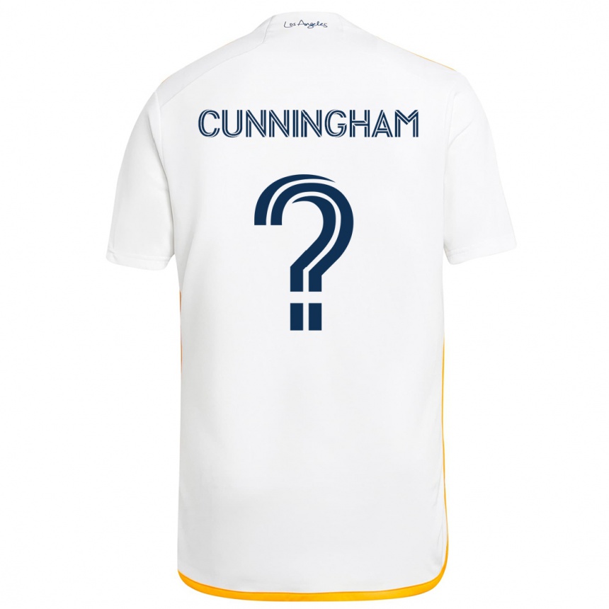 Niño Fútbol Camiseta Joaquin Cunningham #0 Blanco Amarillo 1ª Equipación 2024/25 México