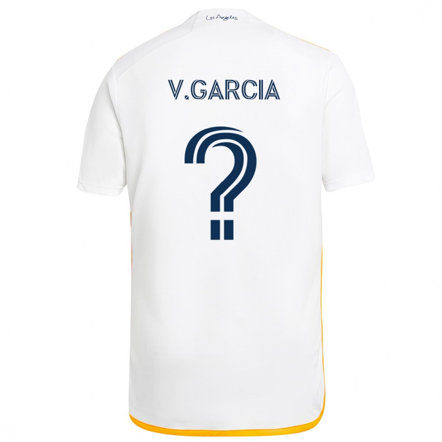 Niño Fútbol Camiseta Vicente Garcia #0 Blanco Amarillo 1ª Equipación 2024/25 México