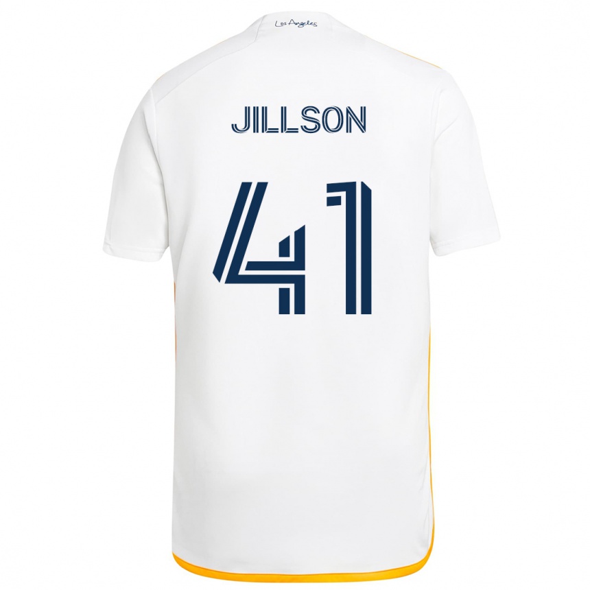 Niño Fútbol Camiseta Simon Jillson #41 Blanco Amarillo 1ª Equipación 2024/25 México