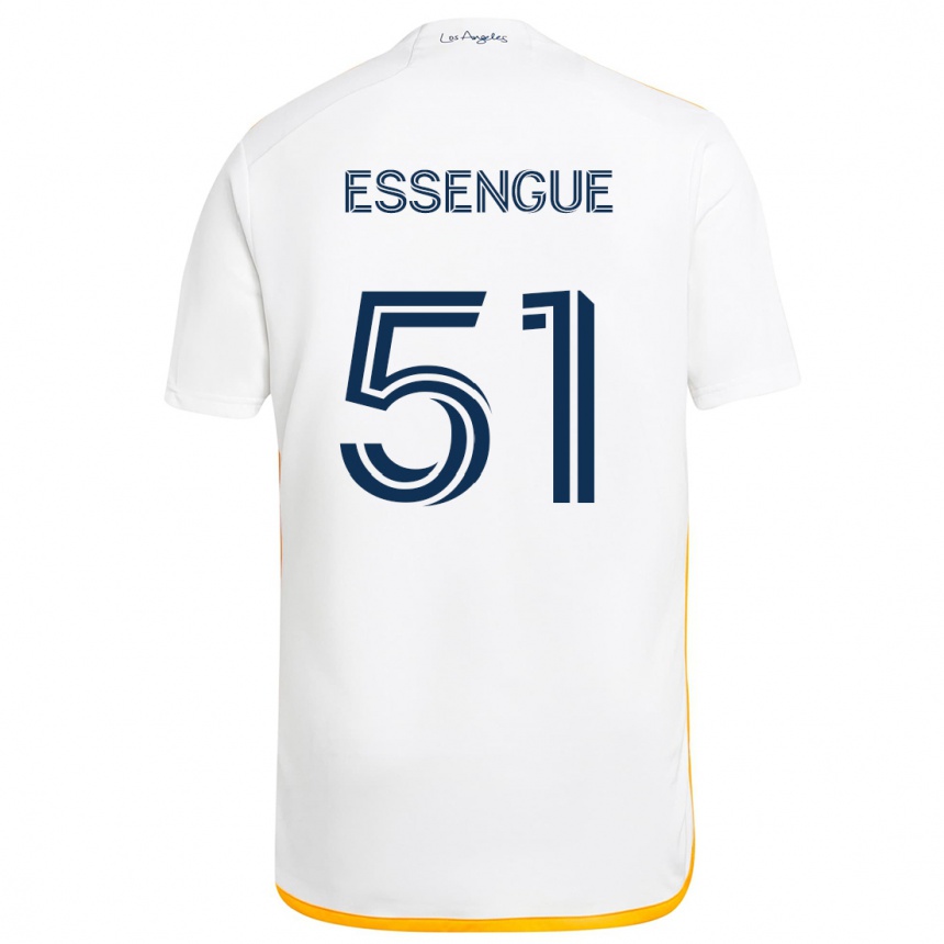 Niño Fútbol Camiseta Ascel Essengue #51 Blanco Amarillo 1ª Equipación 2024/25 México