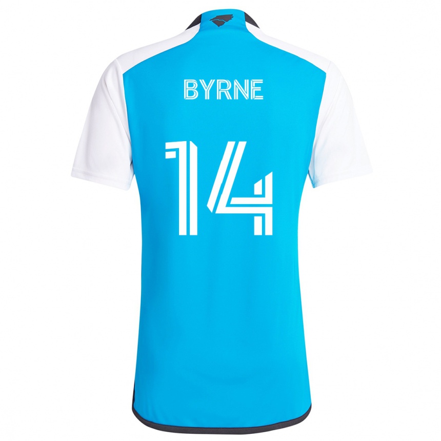 Niño Fútbol Camiseta Nathan Byrne #14 Azul Blanco 1ª Equipación 2024/25 México