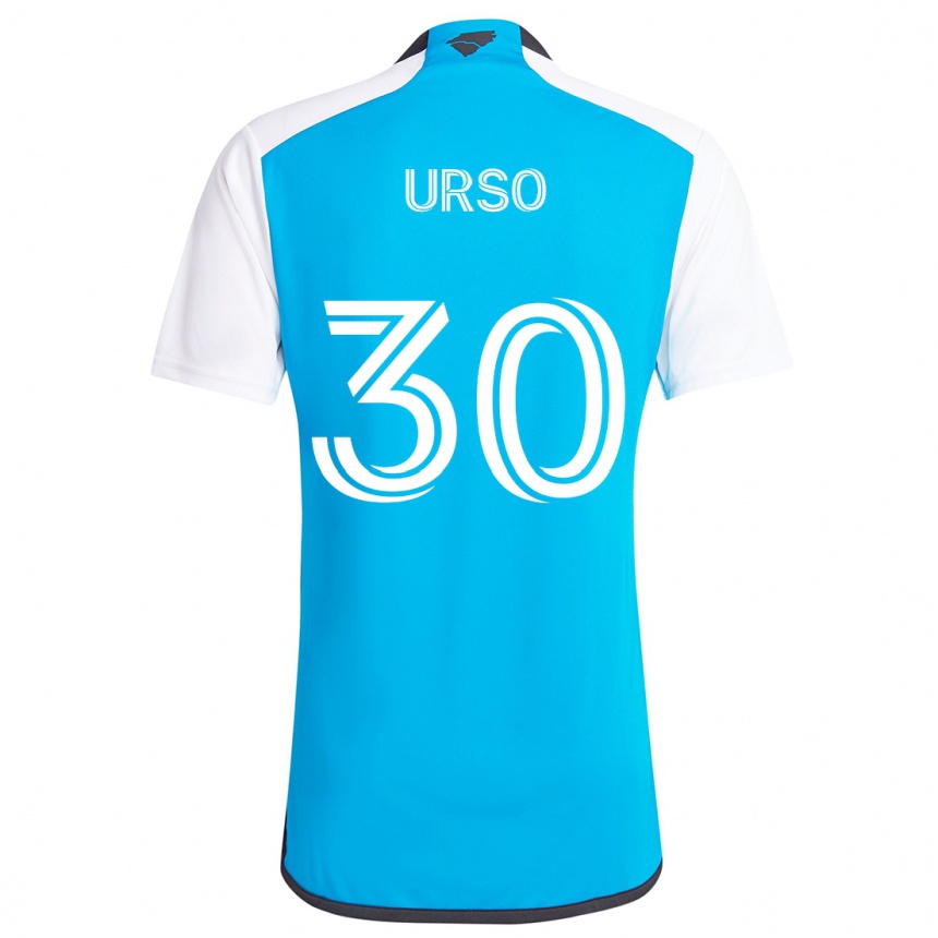 Niño Fútbol Camiseta Júnior Urso #30 Azul Blanco 1ª Equipación 2024/25 México