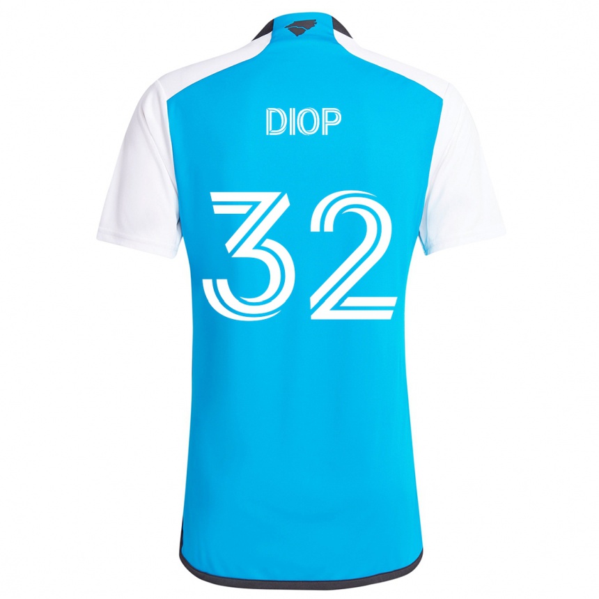 Niño Fútbol Camiseta Hamady Diop #32 Azul Blanco 1ª Equipación 2024/25 México