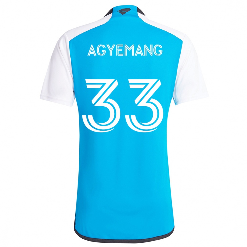 Niño Fútbol Camiseta Patrick Agyemang #33 Azul Blanco 1ª Equipación 2024/25 México