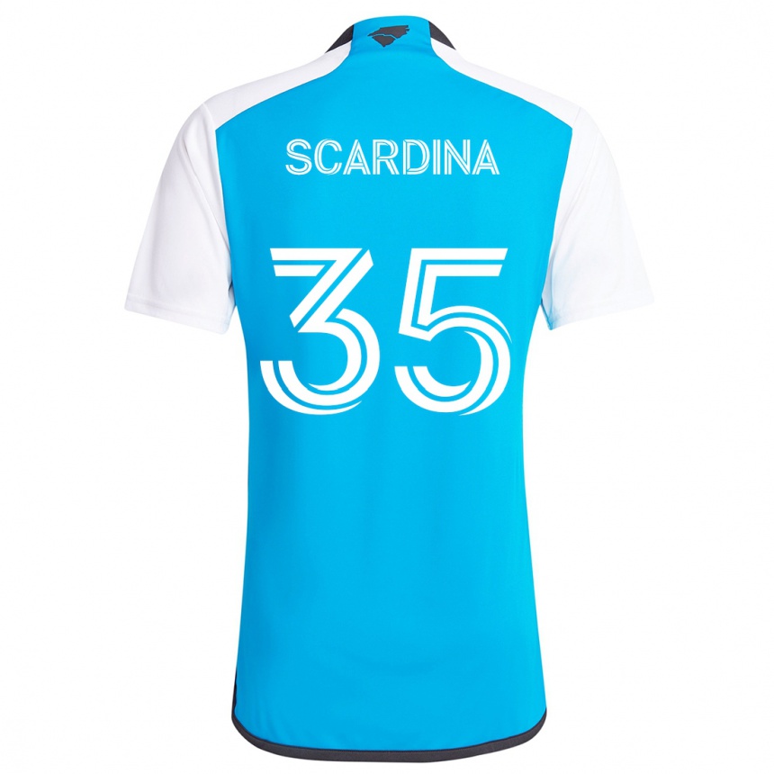 Niño Fútbol Camiseta Nick Scardina #35 Azul Blanco 1ª Equipación 2024/25 México