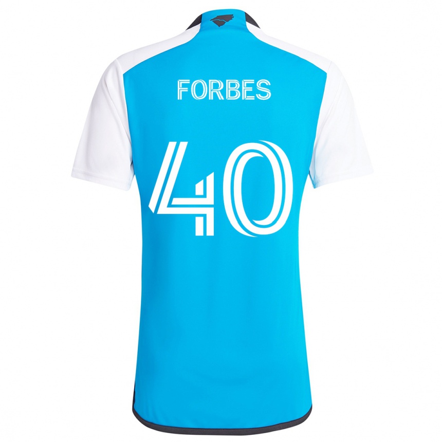 Niño Fútbol Camiseta Jahlane Forbes #40 Azul Blanco 1ª Equipación 2024/25 México