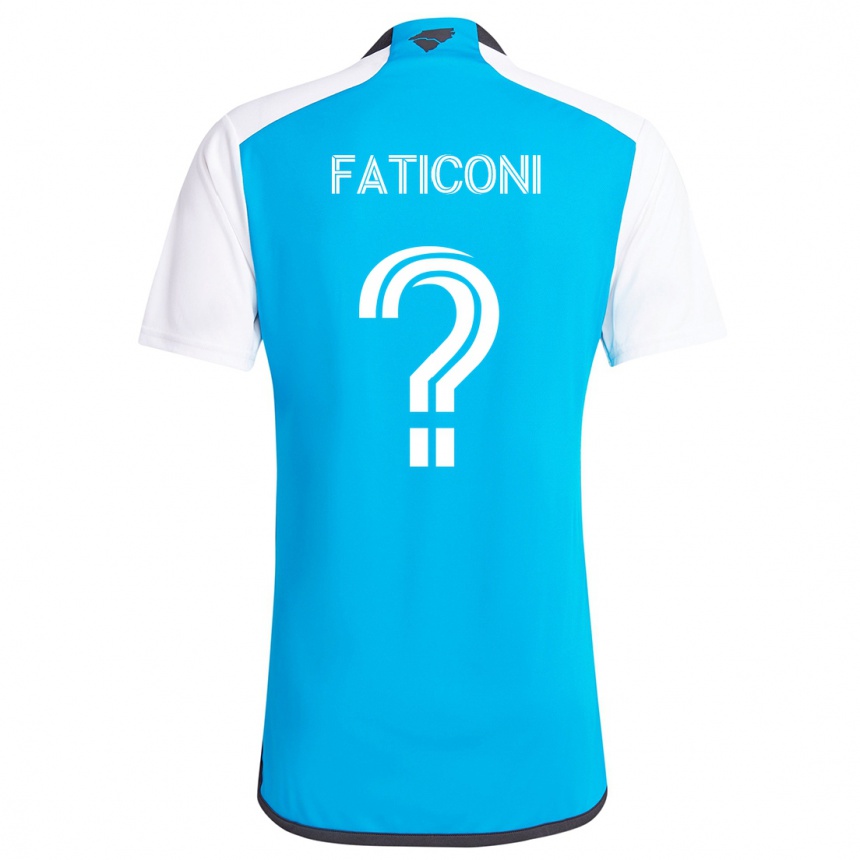 Niño Fútbol Camiseta Trey Faticoni #0 Azul Blanco 1ª Equipación 2024/25 México