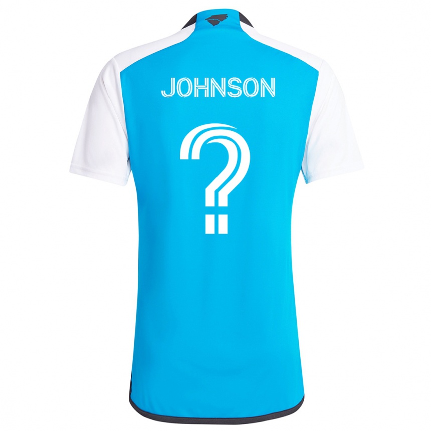 Niño Fútbol Camiseta Tate Johnson #0 Azul Blanco 1ª Equipación 2024/25 México