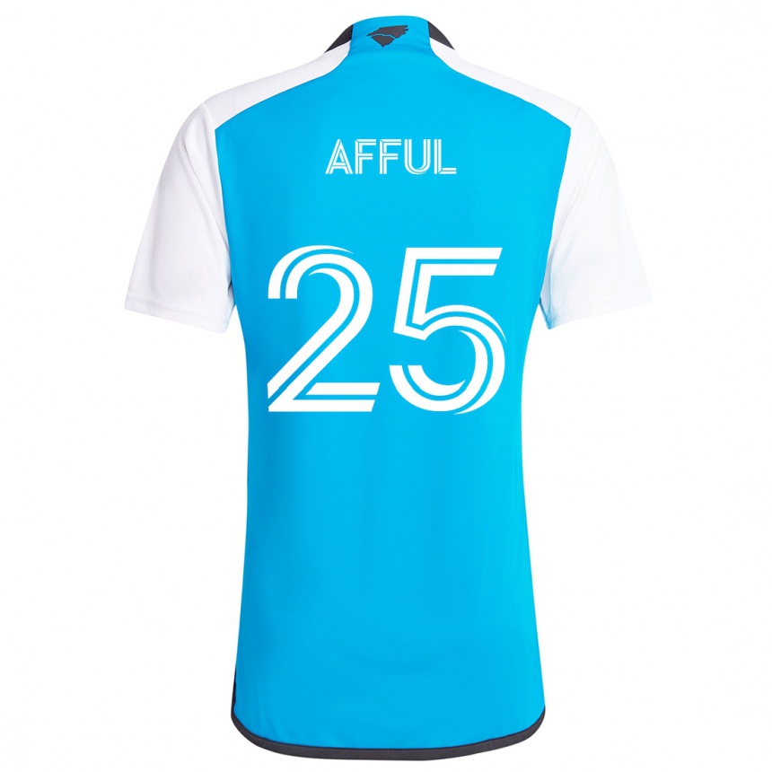 Niño Fútbol Camiseta Harrison Afful #25 Azul Blanco 1ª Equipación 2024/25 México